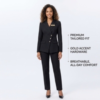 6593 Costume professionnel élégant pour femme automne-hiver, uniforme de direction pour hôtel, réceptionniste, tenue de travail haut de gamme