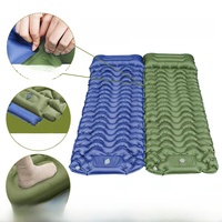 Matelas de camping auto-gonflant imperméable avec pompe intégrée, TPU ultraléger, 4 saisons, pliable, pour la randonnée et les activités de plein air