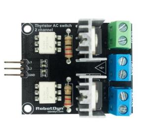 Interruttore AC a Tiristore 2 Canali 3.3V/5V <span class=keywords><strong>Logica</strong></span> AC/DC AC 220V/110V 5A - Product Image 4