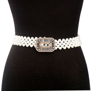 Châu Âu Và Mỹ Của Phụ Nữ Hợp Kim Đính Cườm Trang Trí Rộng Vành Đai Thời Trang Chuỗi Với Đàn Hồi Eo Phụ Kiện Kim Loại - Product Image 6