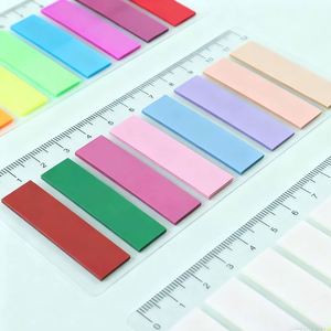 Multicolor Index Tabs Memo Pad <b>Sticky</b> <b>Notes</b> Ruler Fluorescent Adhesive Page Markers Office School Stationery Document - Product Image 3