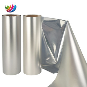 Película de Aluminio Metalizada Suave de Alto Brillo Personalizada de Fábrica, Película Metálica de Aluminio Laminada <span class=keywords><strong>BOPP</strong></span> Plateada/Dorada PET VMPET Colorida - Product Image 1