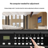 Processeur audio numérique DLM-408 4 entrées 8 sorties, système de gestion de haut-parleurs DSP 32 bits avec égaliseur 31 bandes pour sonorisation professionnelle, format 1U en métal