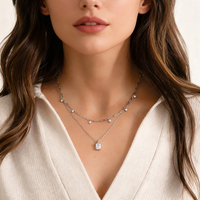 Diamants certifiés IGI Diamant de forme rayonnante Madonna White Lab Grown Dimoand Collier pendentif en or pour femme