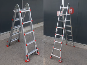 Escalera portátil de aleación de aluminio grueso de alta calidad a buen precio, ahorro de espacio para interiores, <span class=keywords><strong>pequeñas</strong></span> <span class=keywords><strong>escaleras</strong></span> gigantes versátiles para el hogar - Product Image 3