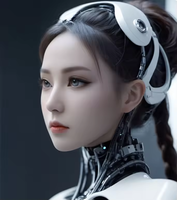 Tête de robot intelligent et dialogue IA, expression faciale dynamique, robot compagnon programmable