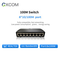 Switch Ethernet rapide 10/100 Mbps à 5, 8, 16 ou 24 ports, Hub 12V sans ventilateur, Switch réseau non géré pour ordinateur de bureau
