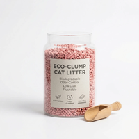 Litière pour chat en tofu écologique parfumée 4D Pocket (rose) |   Contrôle des odeurs, agglomération rapide |   OEM Cylindrique biodégradable hautement absorbant