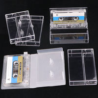 Boîtes de protection vides en gros, étuis de rangement en plastique transparent pour cassettes audio, boîtes extérieures pour bandes magnétiques