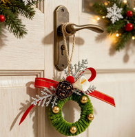 Pendentifs pour arbre de Noël très demandés, guirlandes de fleurs en peluche, cônes de pin, petites décorations faites à la main, décorations de Noël