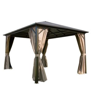<span class=keywords><strong>Danda</strong></span> 12 'X 10' Hardtop in alluminio Pergola da esterno in acciaio verniciato a polvere patii Gazebo a baldacchino singolo in policarbonato - Product Image 1