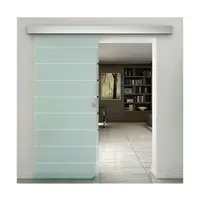 Insonorizados herrajes para puertas de Granero, correderas de interior sólido, modernas, de aluminio, decoración de pared para el hogar