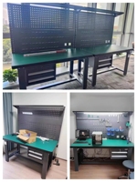 Banc de travail robuste CYDHeavy-Duty - Armoire à outils en acier avec tiroirs à roulettes, verrouillable, poste de travail durable pour usage industriel