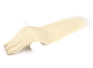 Extensions de cheveux humains Remy à trame nouée à la main, lisses, vierges, cuticules alignées, couleur Balayage avec mèches, 100% cheveux naturels - Product Image 3
