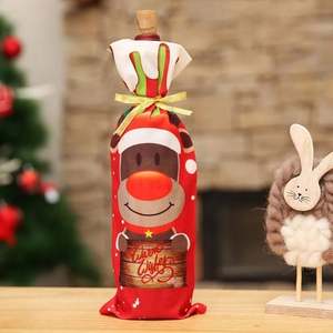 I-0120 Cheap High Quality Christmas Wine <b>Bottle</b> Cover Santa Snowman Xmas Home Party Christmas <b>Decoration</b> for Family Table <b>Decor</b> - Product Image 3