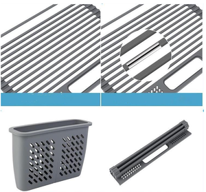 Stendino per piatti da cucina ripiegabile per piatti antiscivolo per bancone cucina - Product Image 6