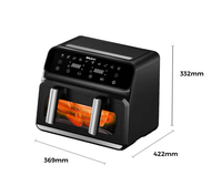 Friteuse numérique Air Friteuse de dinde 9L Friteuse numérique Smart Air Fryer Wifi avec fenêtre