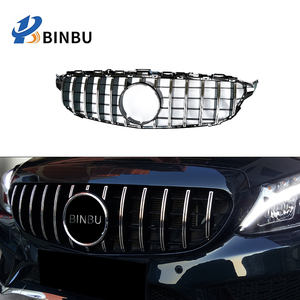 मेरिडीज बेंज सी-क्लास w205 ग्रिल उन्नत gt शैली ग्रिल फ्रंट बम्पर ग्रिल स्पोर्ट c180 c200 c300 कूप बॉडी किट 2015-2018 - Product Image 3