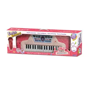 어린이를위한 악기 뮤지컬 장난감 휴대용 다기능 37 키 키보드 전자 키보드 뮤지컬 피아노 장난감