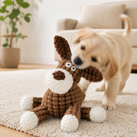 Jouet en peluche personnalisé durable et couineur en coton, motif dessin animé mignon, résistant aux morsures pour chiens agressifs