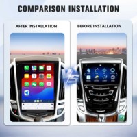 Autoradio Viknav Android 10.5 pouces pour Cadillac ATS CTS SRX Escalade 2013-2018, CarPlay sans fil, Android Auto, GPS, écran tactile, stéréo