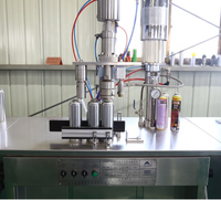 Usine trois en un semi-automatique/automatique Type aérosol peut remplir Machine de cachetage