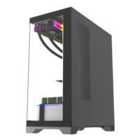 Nouveau Design E-ATX RGB Gaming Desktop Panoramique Verre trempé Boîtier d'ordinateur et tour en verre trempé Tours complètes