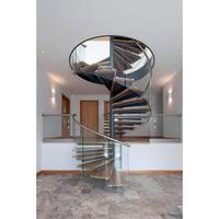 Pièces d'escalier en colimaçon personnalisées : Connecteurs de pilier, design simple, escalier quart de tour, escalier intérieur à faible coût