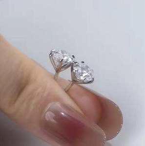 Pendientes de Diamantes Moissanite Premium, Plata de Ley 925, Joyería Fina para Mujer, Uso Diario, Regalo de Boda, Compromiso y Aniversario - Product Image 3