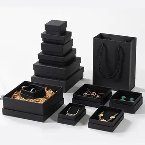 SSeeSY Luxury Custom Print Logo Earring Bracelet Necklace Ring Cases Gift Kraft Paper Cardboard Jewelry Packaging Box
