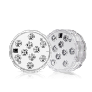 Lampes LED submersibles 16 couleurs 4 modes Alimentées par batterie Changement de couleur avec télécommande - Product Image 2