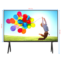 Pizarra electrónica interactiva para interiores, tablero Digital inteligente ultrafino con entrada frontal de 55 pulgadas, USB, Multimedia, 20 puntos de contacto