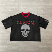 T-shirt de sport vintage personnalisé T-shirt en maille de polyester respirant coupe Boxy surdimensionnée sérigraphie culture lourde Chemise en jersey pour hommes