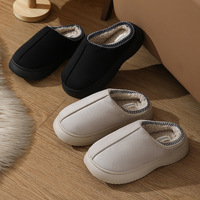 Chaussons Nuages Doux et Chauds Automne-Hiver Personnalisables pour Intérieur, Semelle Extérieure en PVC Antidérapante, Confortables, Nouveau Design pour Hommes et Femmes