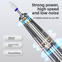 Perceuse à ongles portable rechargeable JC-710 35000 tr/min, batterie 1000 mAh, machine sans fil pour pédicure et manucure, pour salon ou usage domestique