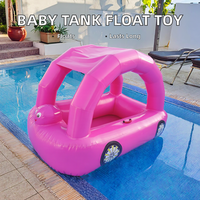 Flotteur gonflable en PVC pour bébé, jouet aquatique flottant en forme de voiture, bateau flottant pour piscine, marque HTH pour enfants