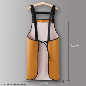 Grembiule da Cucina in Pelle con Logo Personalizzato, Abbigliamento da Lavoro per <span class=keywords><strong>Uomo</strong></span>, Riutilizzabile, Resistente, Impermeabile, Anti-olio, con Vita Regolabile - Product Image 4