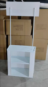 طاولة ترويجية بلاستيكية منخفضة السعر، طاولة محمولة للبيع في السوبر ماركت، طاولة إعلانية قابلة للإزالة، منصة ترويجية قابلة للطي - Product Image 4