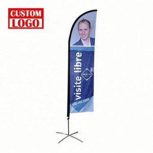 Outdoor 100% Polyester Double-Sided Printed Feather Banner Custom Advertising Beach <b>Flag</b> with Custom Sizes - Product Image 1