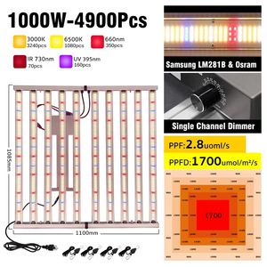 Stock <span class=keywords><strong>pas</strong></span> <span class=keywords><strong>cher</strong></span> LED à spectre complet élèvent la lumière Plus LED commerciale élèvent la lumière 1000W avec LED UV et IR - Product Image 5