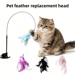 Meilleure vente transfrontalière : Têtes de rechange DIY pour baguette de <span class=keywords><strong>chat</strong></span>, jouet interactif pour <span class=keywords><strong>chat</strong></span> type canne à pêche, avec plumes de poisson volant en matériau EVA - Product Image 3