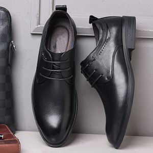 Bottines en cuir artificiel pour hommes, bout rond, fermeture éclair, chaussures de mode rétro de marque - Product Image 6