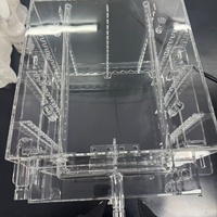 Crucible en verre de quartz carré transparent résistant aux UV, à haute température et à la corrosion, personnalisé pour laboratoire