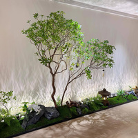 Arbres artificiels en forme de cheval ivre, plantes vertes, création de paysages, hôtel, club-house, salon de thé, arrangement floral paysager