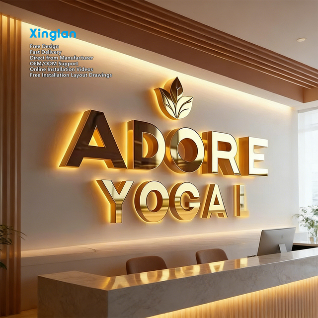 Customized 3D LED Backlit Channel Letters High Quality Illuminated Sign for Business Use