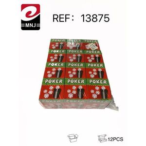 Set di Dadi da Poker 12 Pezzi in Scatola Rossa con Fiches e Carte per Giocare - Product Image 1