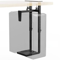 Support universel réglable pour boîtier PC, support de CPU sous le bureau avec plaque supérieure coulissante