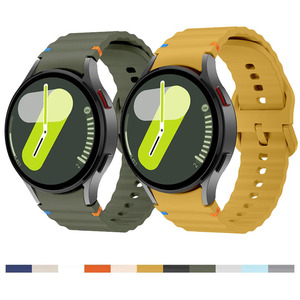 Nueva correa de reloj de silicona para Samsung <span class=keywords><strong>Galaxy</strong></span> <span class=keywords><strong>Watch</strong></span> 7 6 <span class=keywords><strong>5</strong></span> FE correa de reloj transpirable pulsera 40/44mm banda - Product Image 1