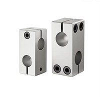 Support de fixation croisé en aluminium de haute qualité pour arbre de transmission, à verrouillage parallèle et vertical, avec base de support à double trou droite et réductrice