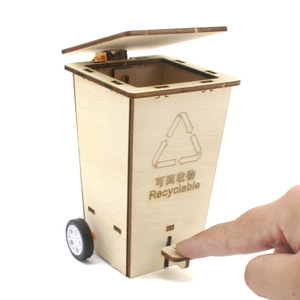 ถังขยะไม้แบบจำลองถังรีไซเคิลของเล่นการศึกษาวิทยาศาสตร์ DIY สำหรับเด็กอายุ 4 6 ปี - Product Image 1